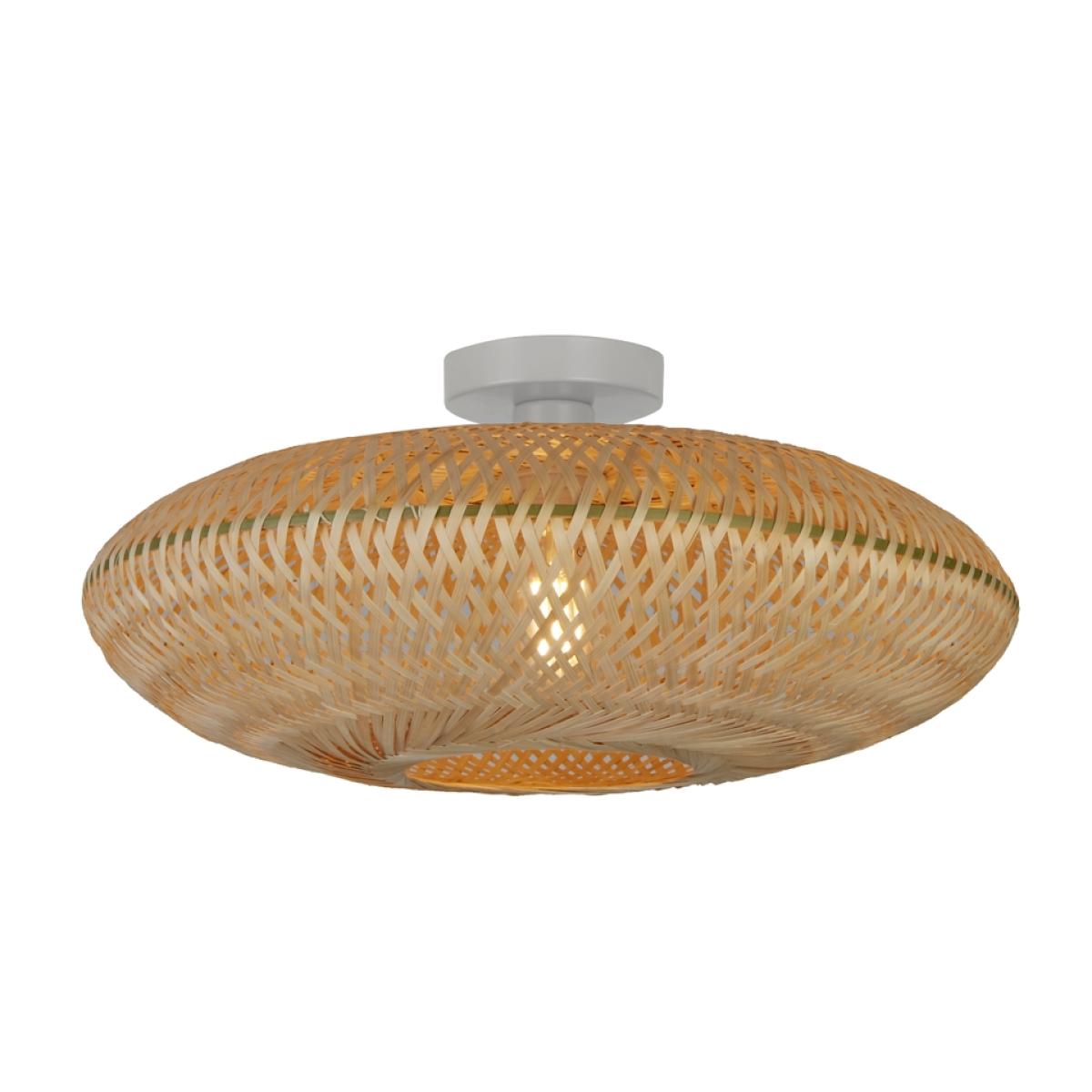 Belle Bamboo Flush Ceiling Light – image 2