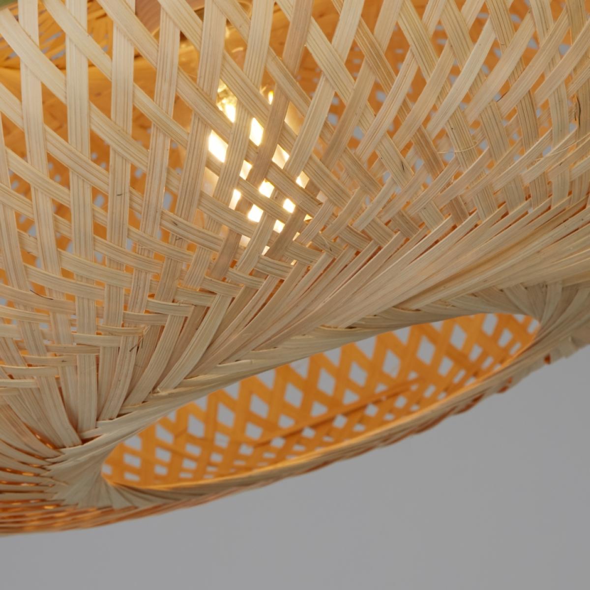 Belle Bamboo Flush Ceiling Light – image 4