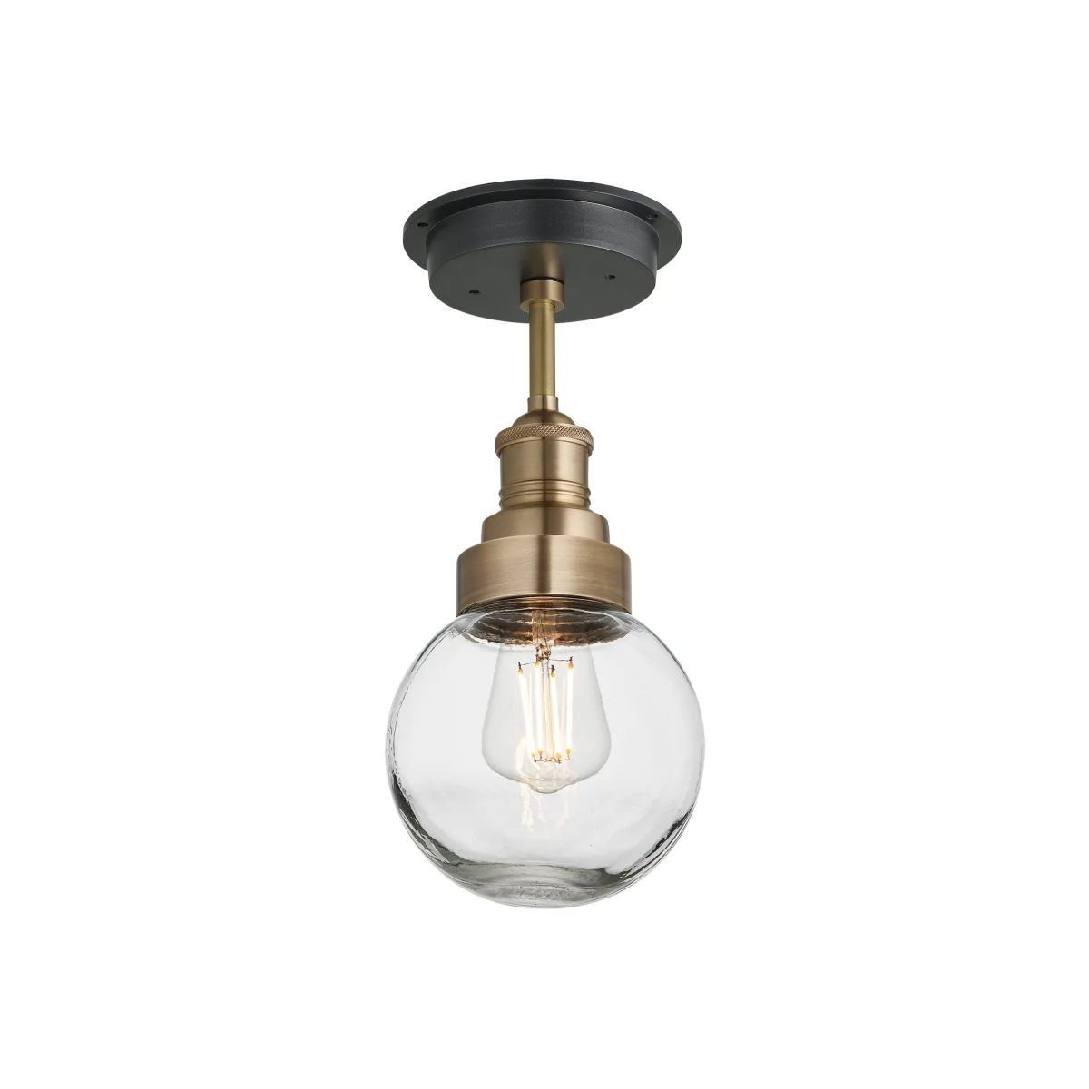 Brooklyn Outdoor & Bathroom Globe Semi Flush Mount