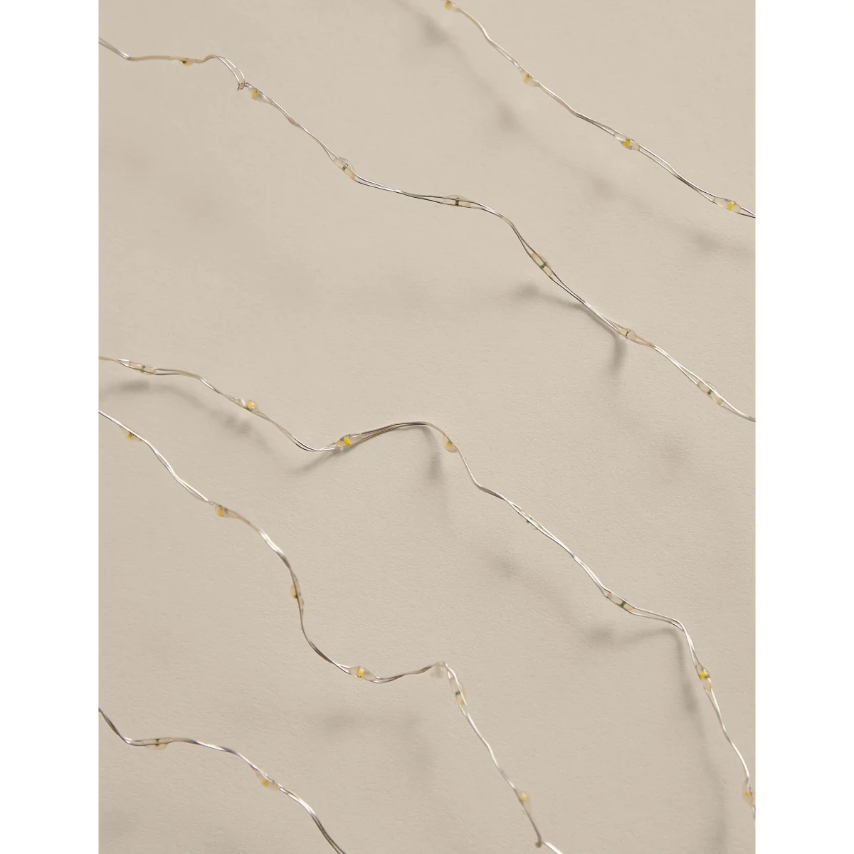 M&S 10M Silver Wire Battery String Lights White – image 3