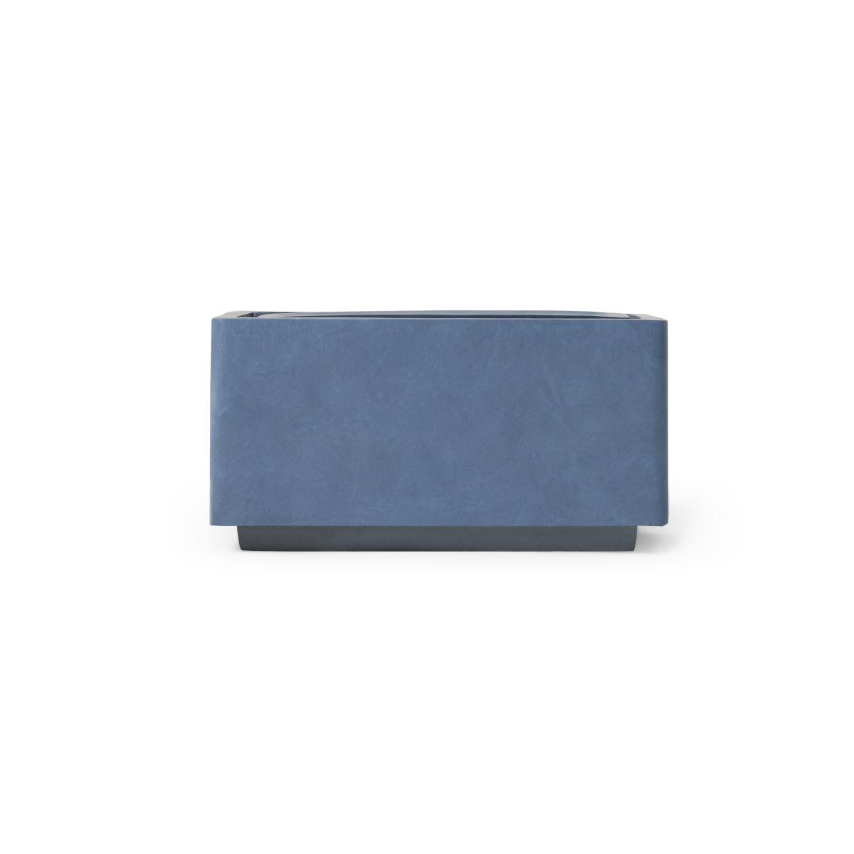 Ivyline Wide Rectangle Garden Water Feature with LED Lights, Grey Cement Finish – image 2