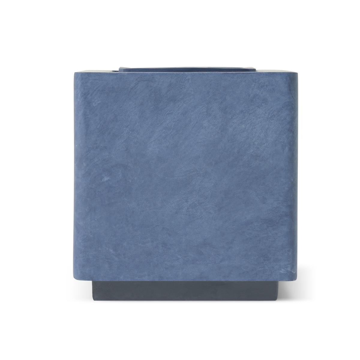 Ivyline Cube Garden Water Feature with LED Lights, Grey Cement Finish – image 2