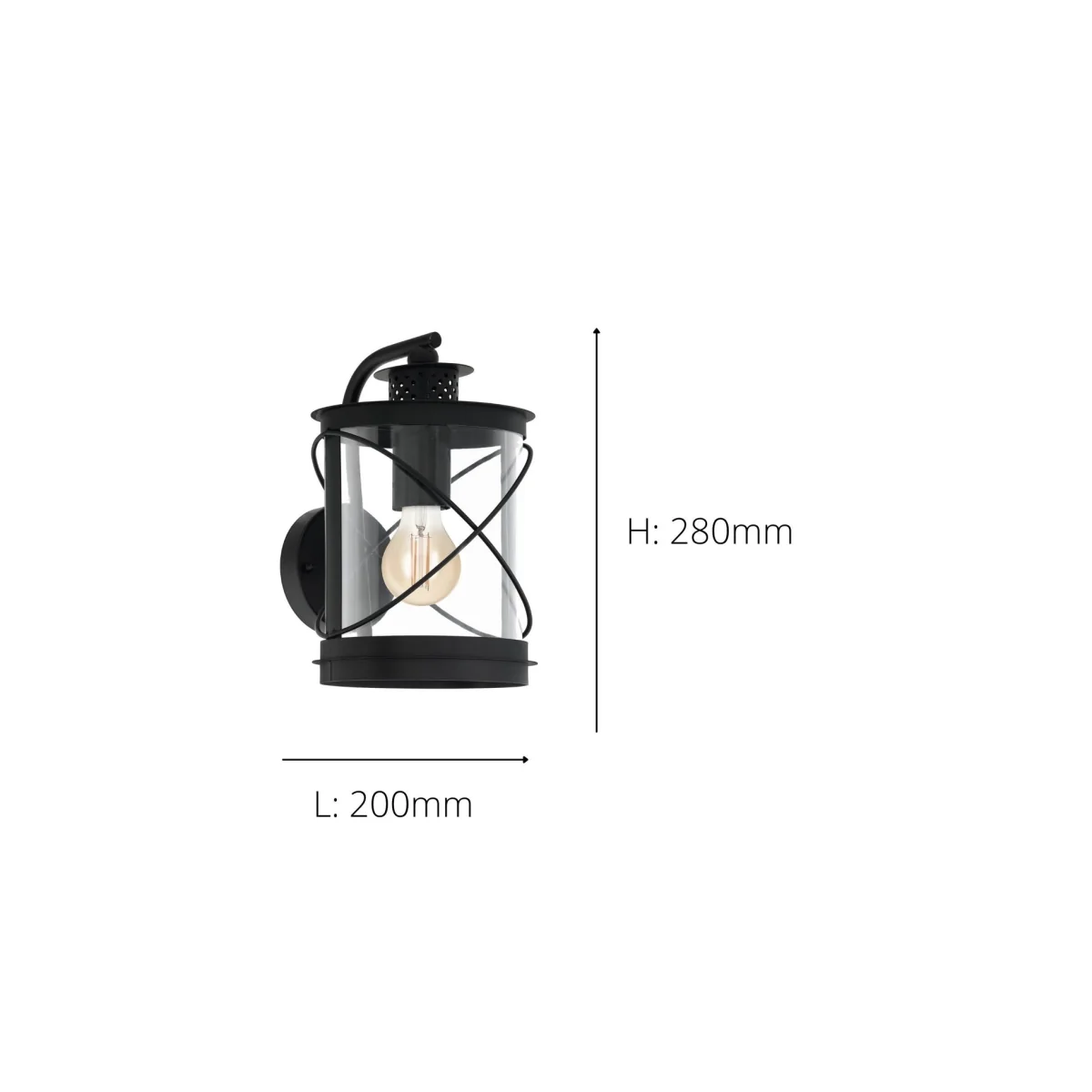 Hilburn Black Outdoor Wall Light – image 4