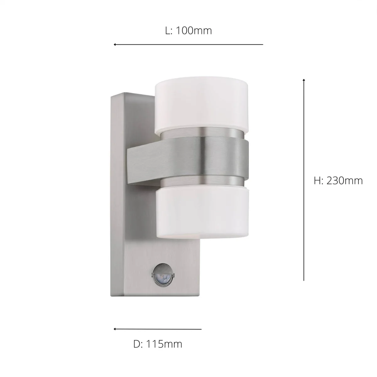 Atollari 2-Light Silver LED Outdoor Wall Light – image 3