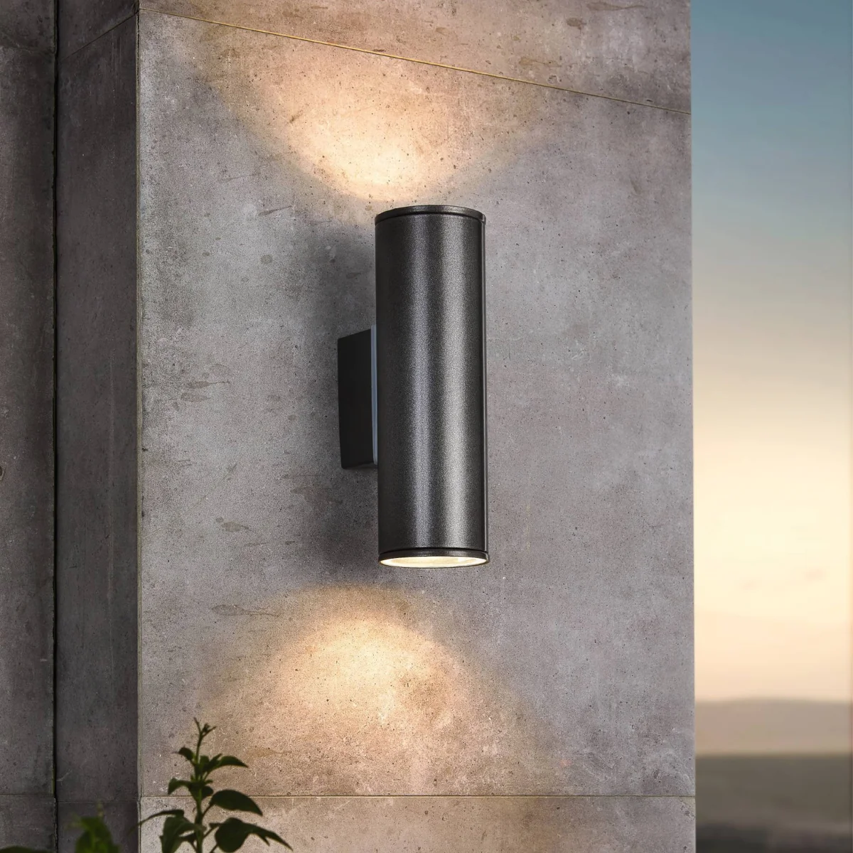 Riga 2-Light Grey LED Outdoor Wall Light – image 2