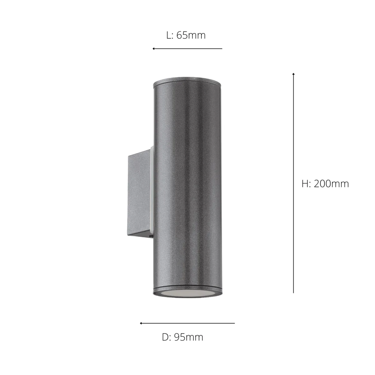 Riga 2-Light Grey LED Outdoor Wall Light – image 4