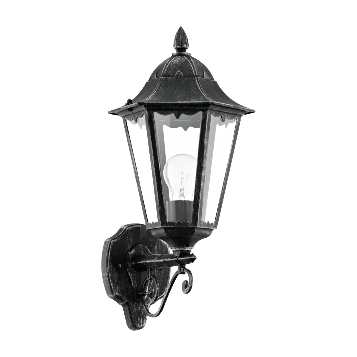 Navedo Black Outdoor Wall Light Upwards – image 2