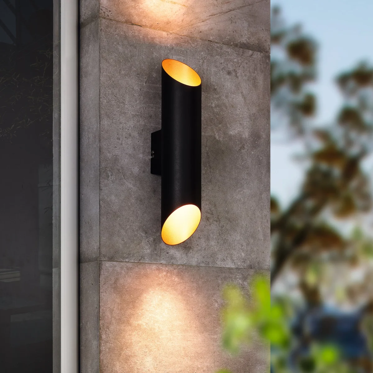Agolada 2-Light Black LED Outdoor Wall Light – image 2