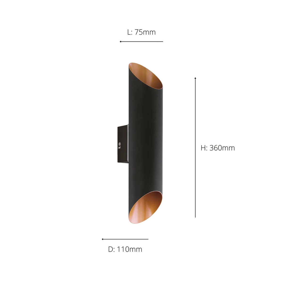 Agolada 2-Light Black LED Outdoor Wall Light – image 5