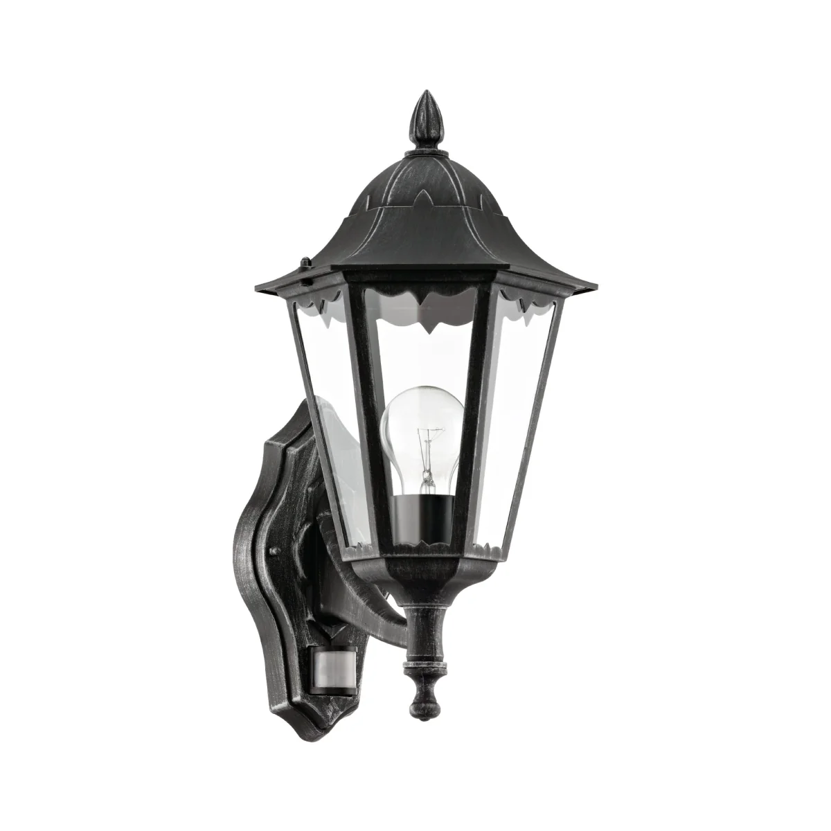 Navedo Black Outdoor Wall Light Upwards with Sensor – image 2