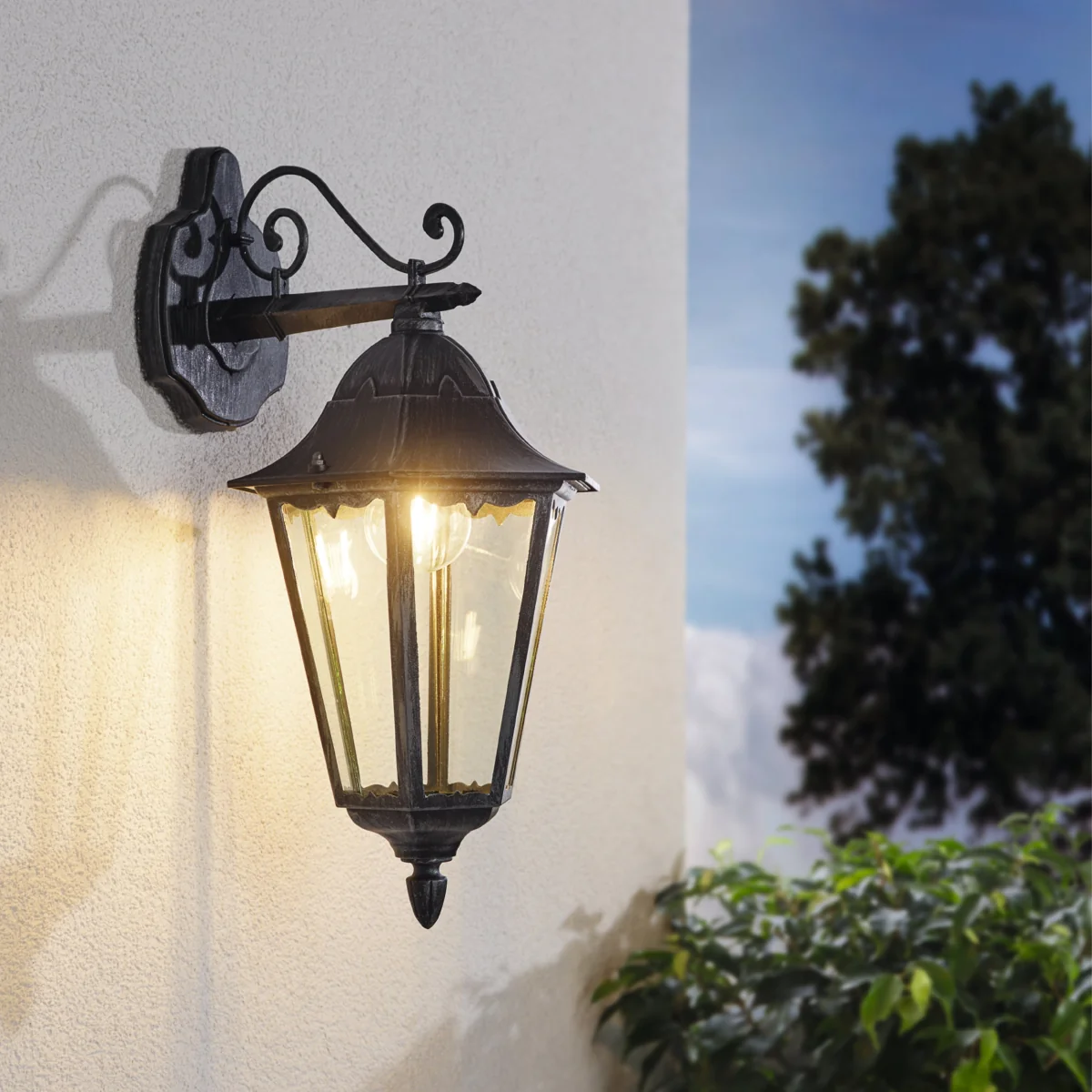 Navedo Black Outdoor Wall Light Downwards – image 2