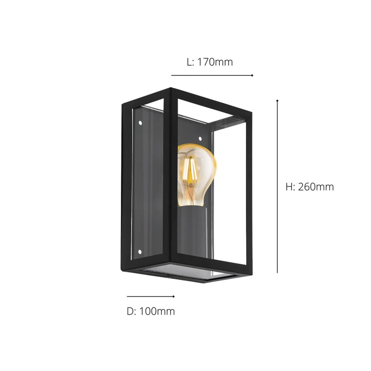 Alamonte Black Outdoor Wall Light – image 3