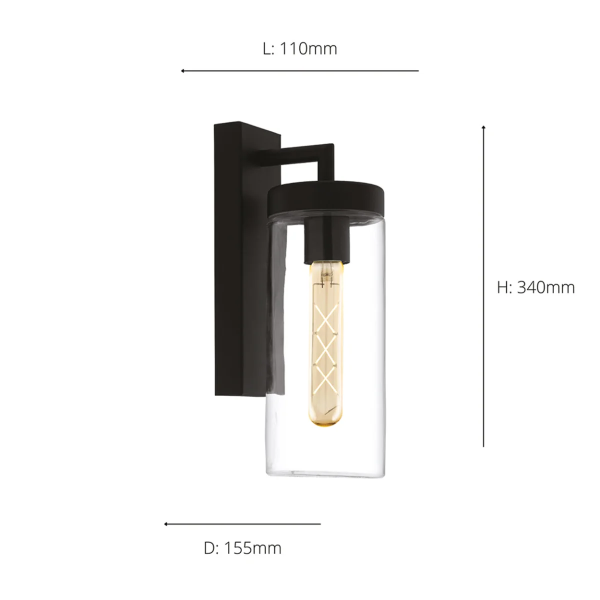 Bovolone Black Outdoor Wall Light – image 4