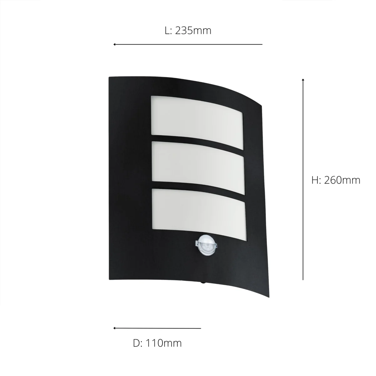 City Black Outdoor Wall Light – image 3