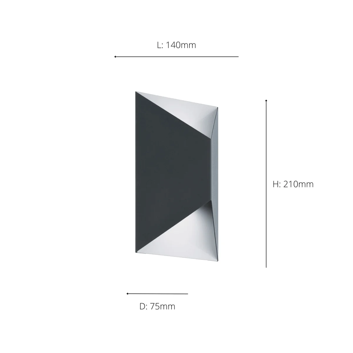 Predazzo 2-Light Grey LED Outdoor Wall Light – image 3