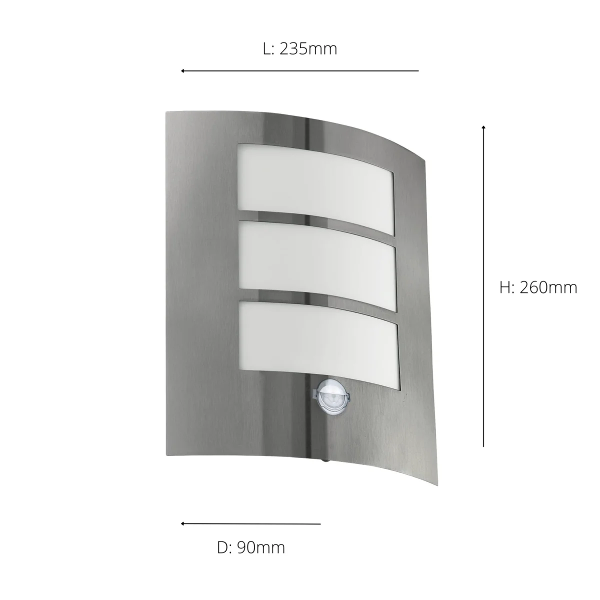 City Silver Outdoor Wall Light with Sensor – image 3