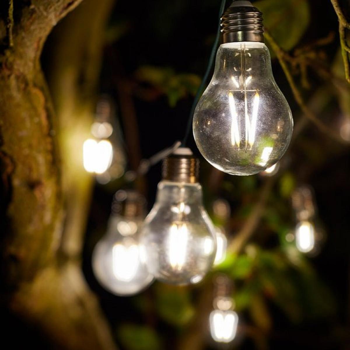 Eureka Retro Solar Bulb String Lights  - White – image 2