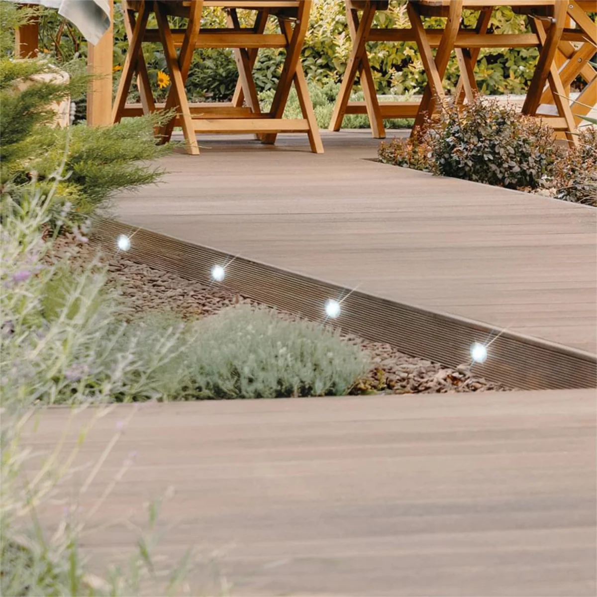 Set Of 20 15mm Stainless Steel Ip67 Colour Changing Led Decking Kit - Chrome & Clear – image 7