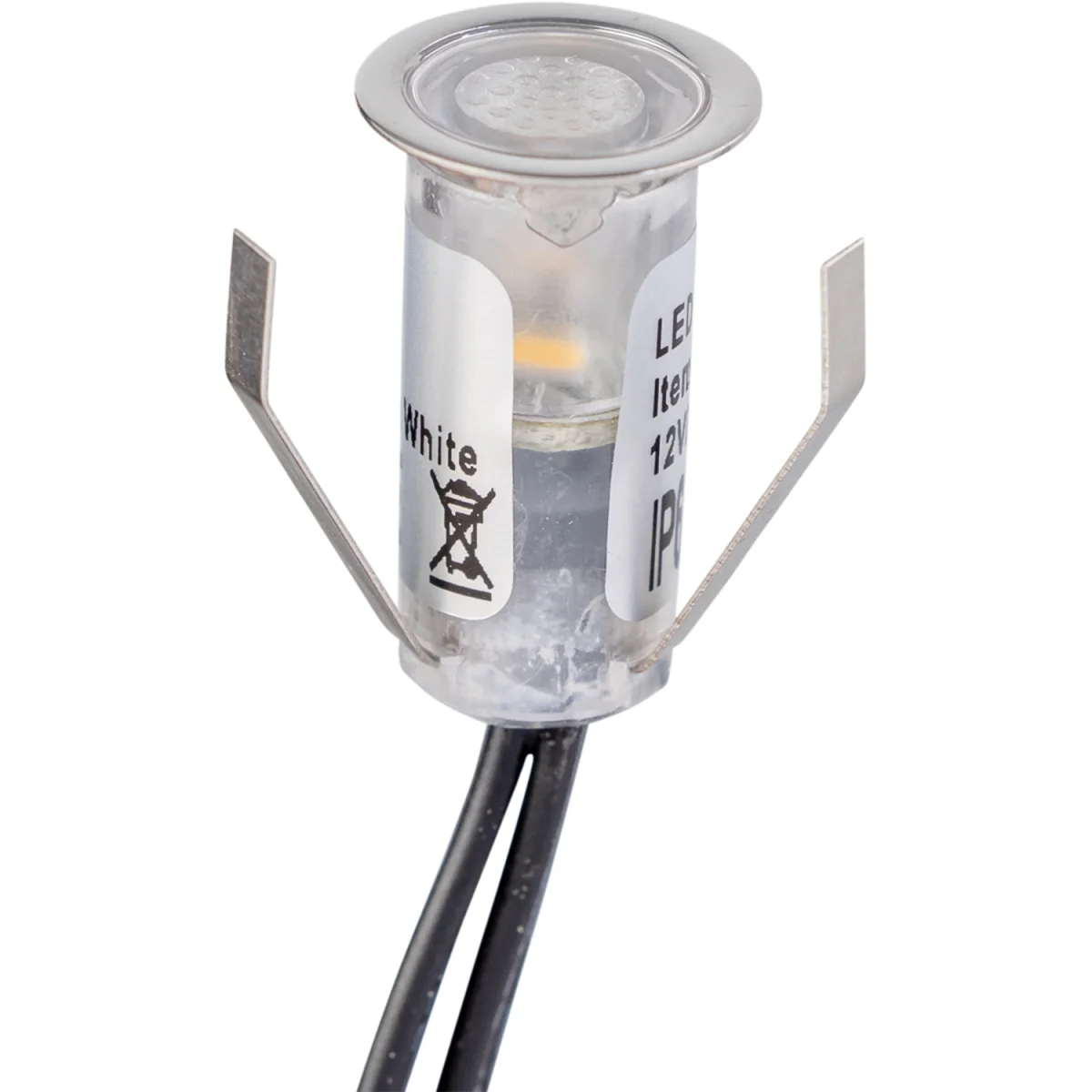 Set Of 20 15mm Stainless Steel Ip67 Cool White Led Decking Kit - Chrome & Clear – image 3