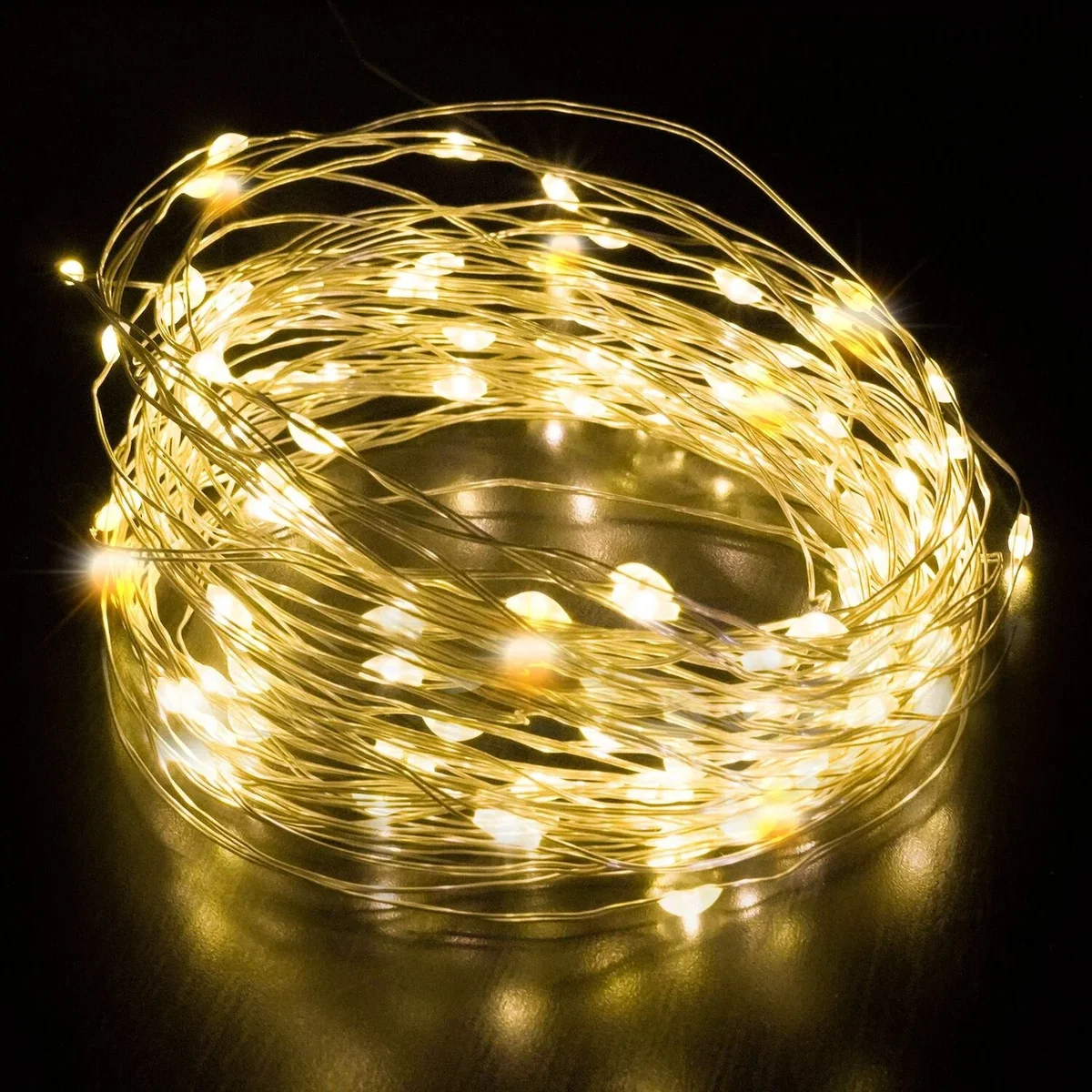 Keplin LED Battery-Powered Fairy Lights, Pack of 2 - 2 x 50 LED, 5m Copper Wire - Red – image 1