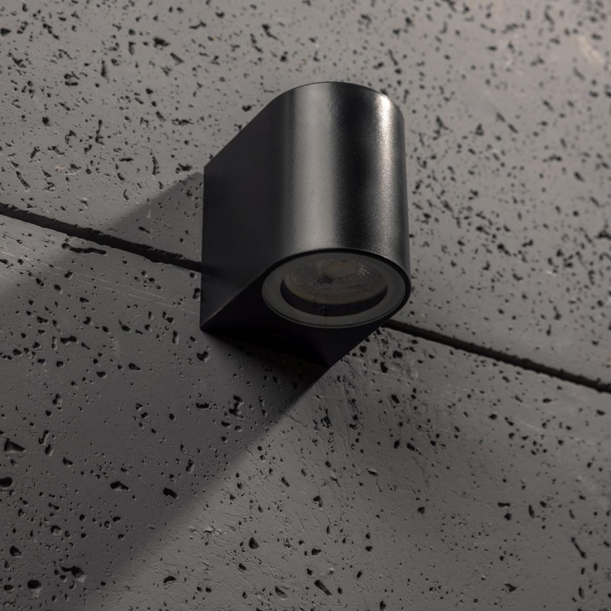 CGC EILEEN Black Outdoor Curved Wall Mounted Single Spotlight - black – image 7