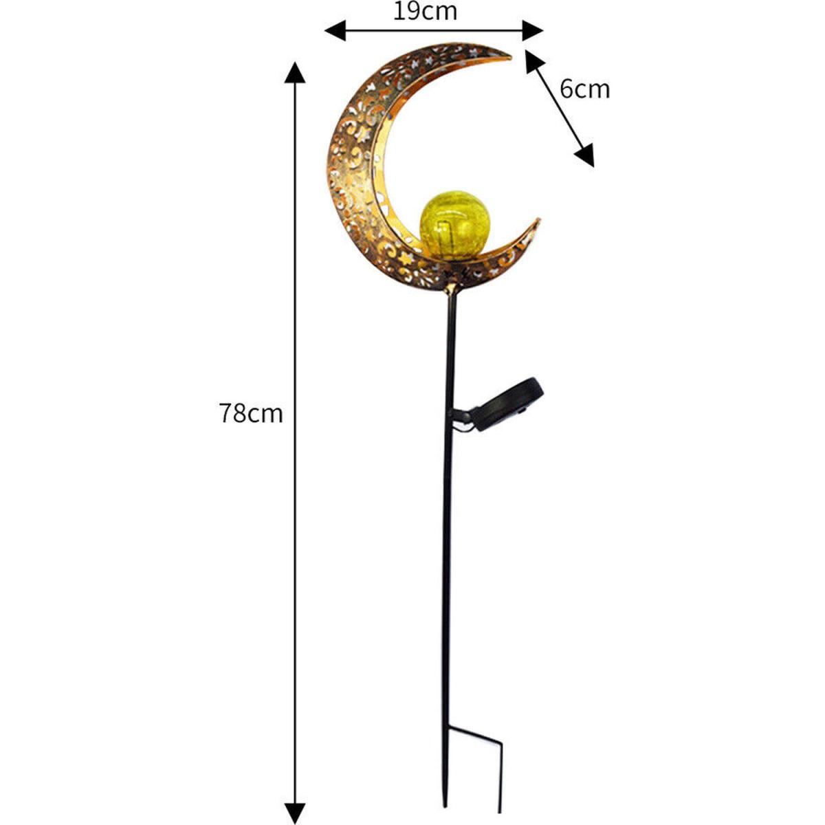 Solar Powered Moon Stake Garden Light  - Bronze – image 3