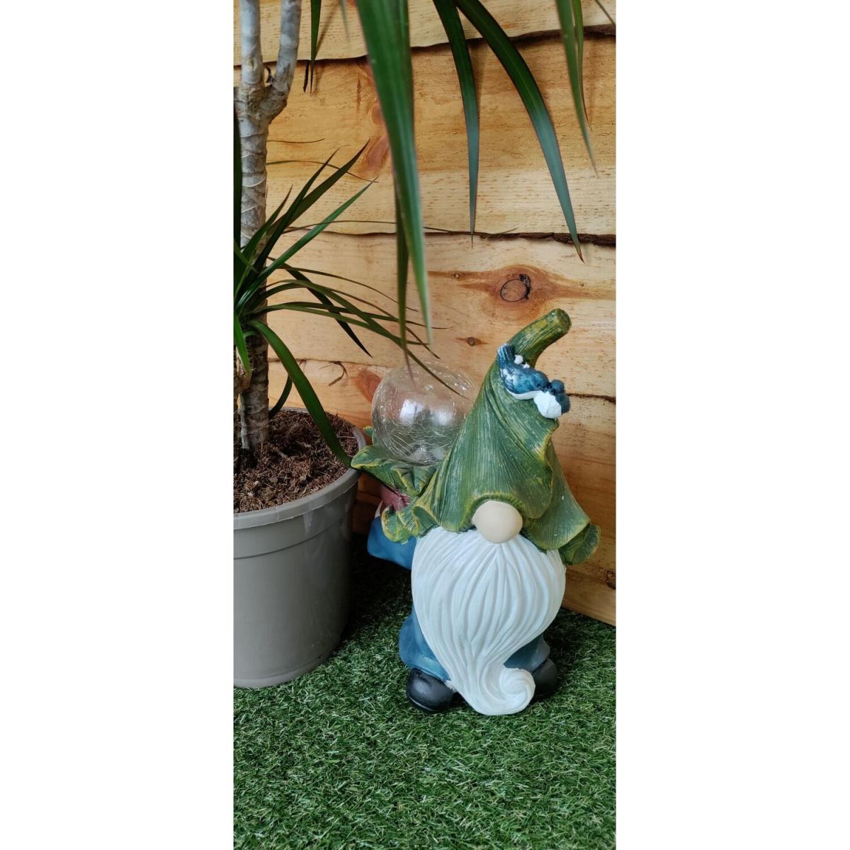 Solar Garden Gonk Gnome Keeper Of Birds - Blue – image 4