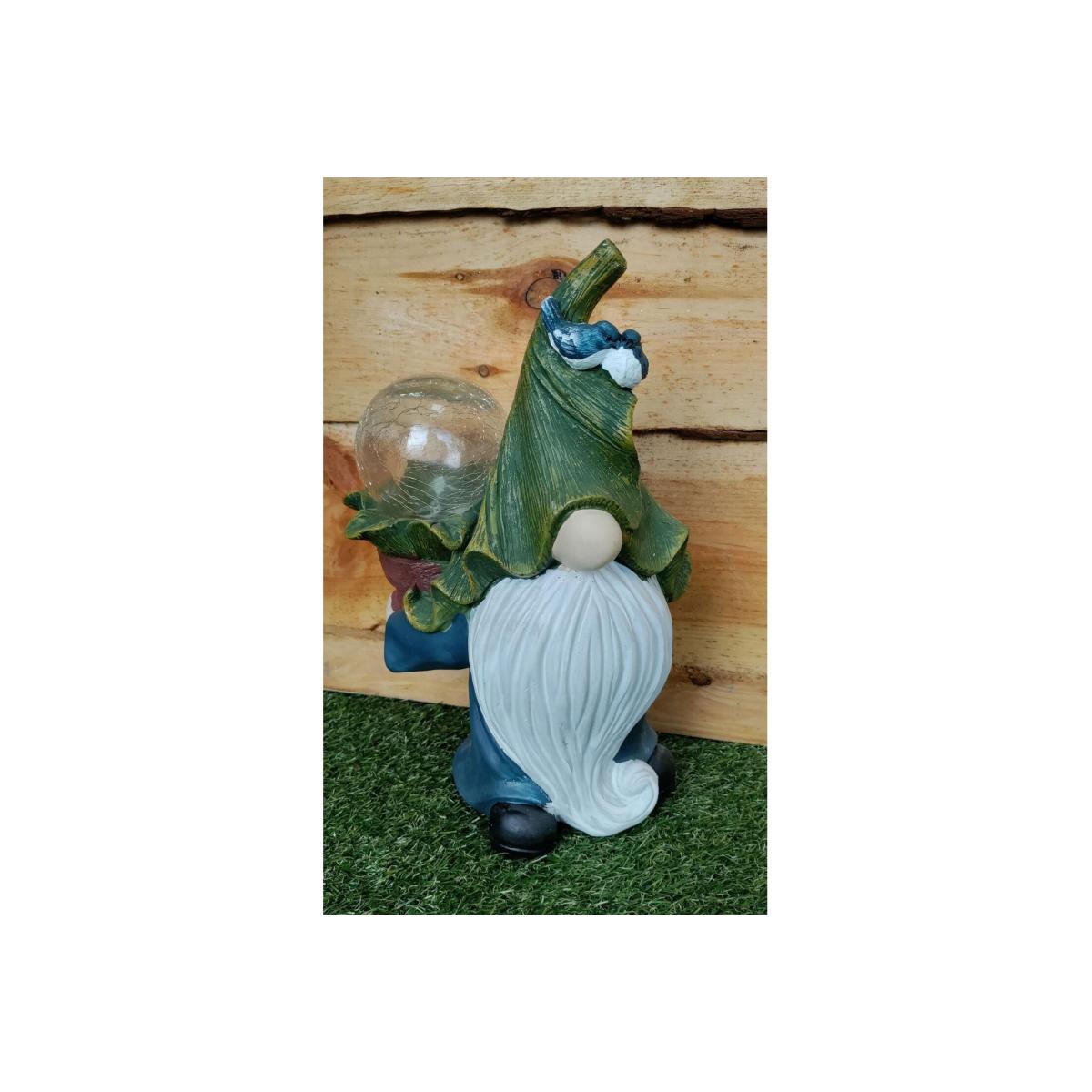 Solar Garden Gonk Gnome Keeper Of Birds - Blue – image 1
