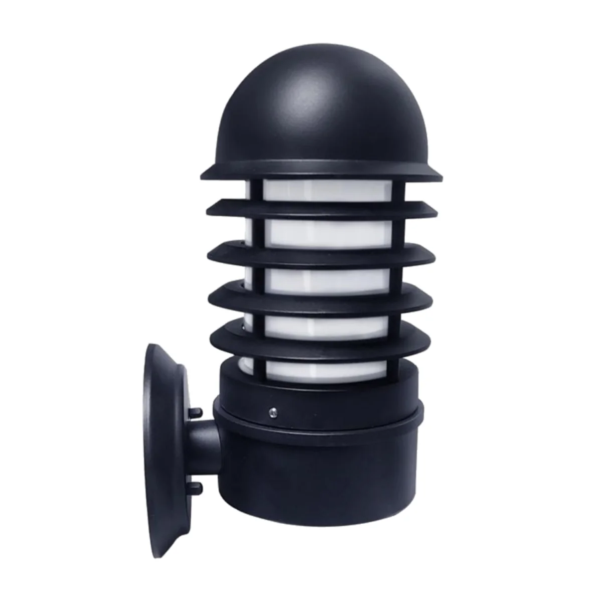 Set Of 4 Mason Outdoor Wall Lights - Black And Opal Plastic – image 2