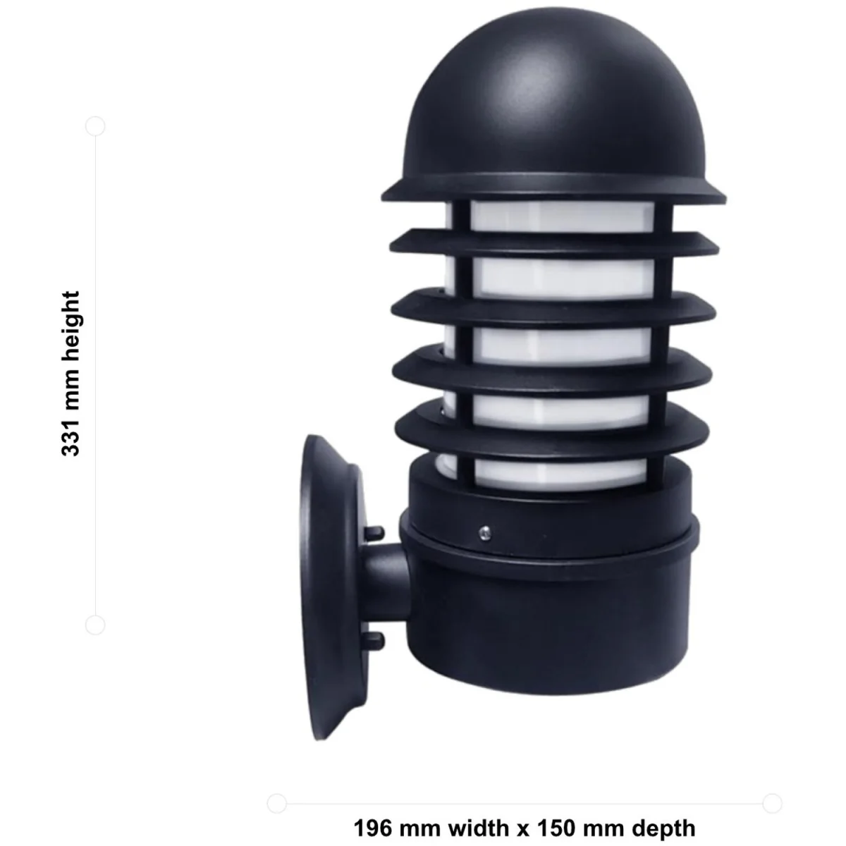 Set Of 4 Mason Outdoor Wall Lights - Black And Opal Plastic – image 5