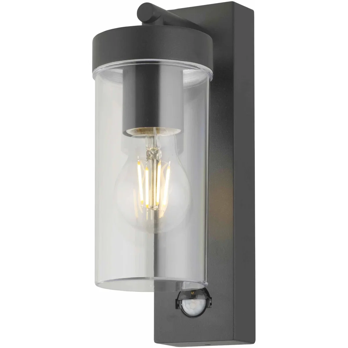 Set Of 2 Hadron Outdoor Sensor Wall Lights - Black And Clear Pc – image 3