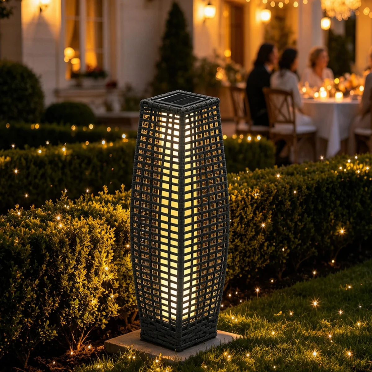 Solar Rattan LED Path Light – image 1