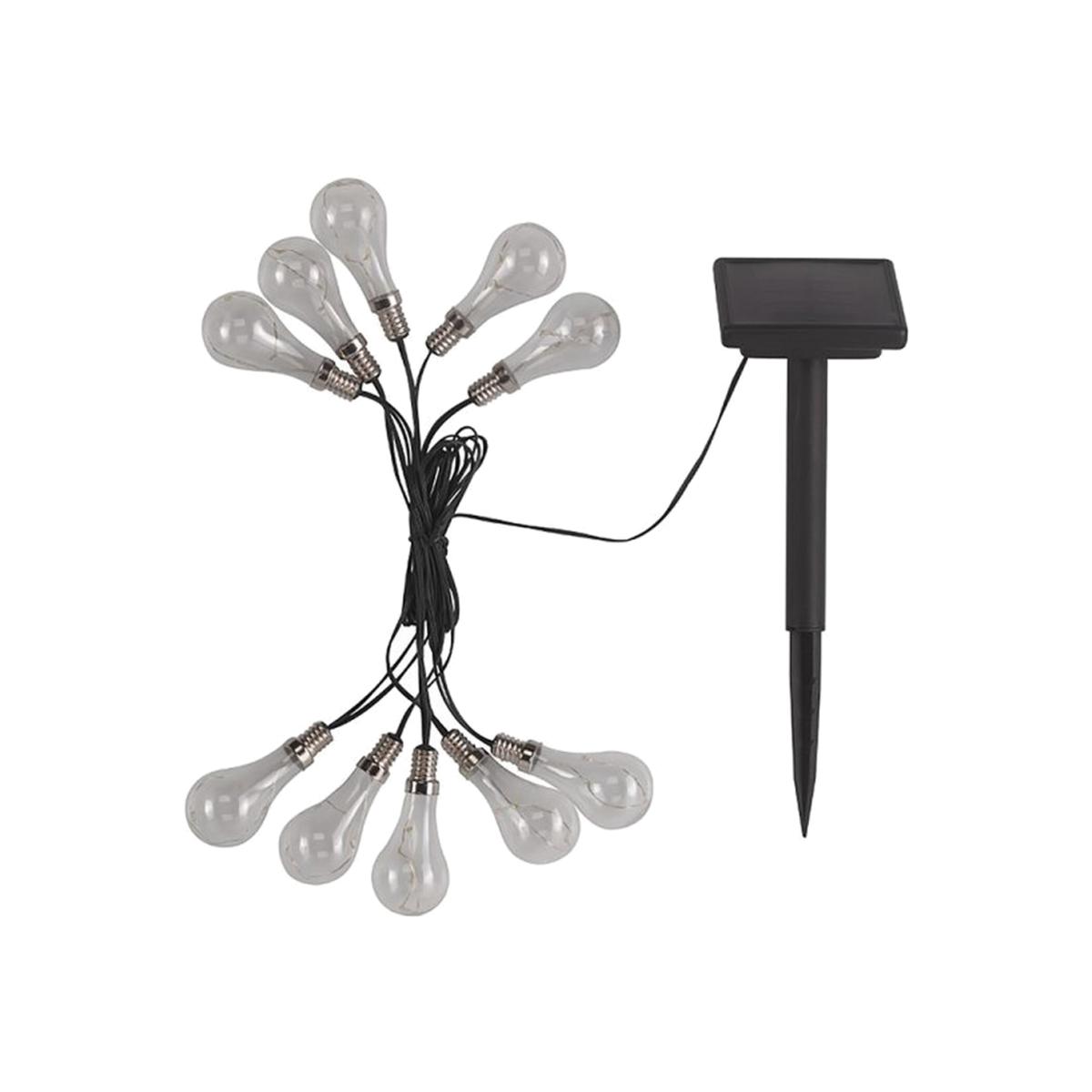 Neon Eureka Solar String Light - Black
