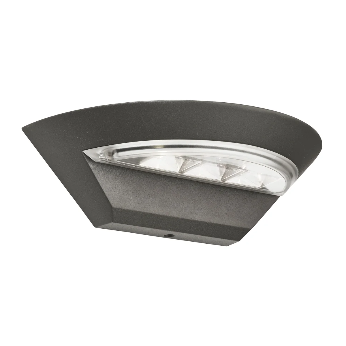 Lincoln Outdoor Wall Light - Dark Grey Metal Polycarbonate - Grey