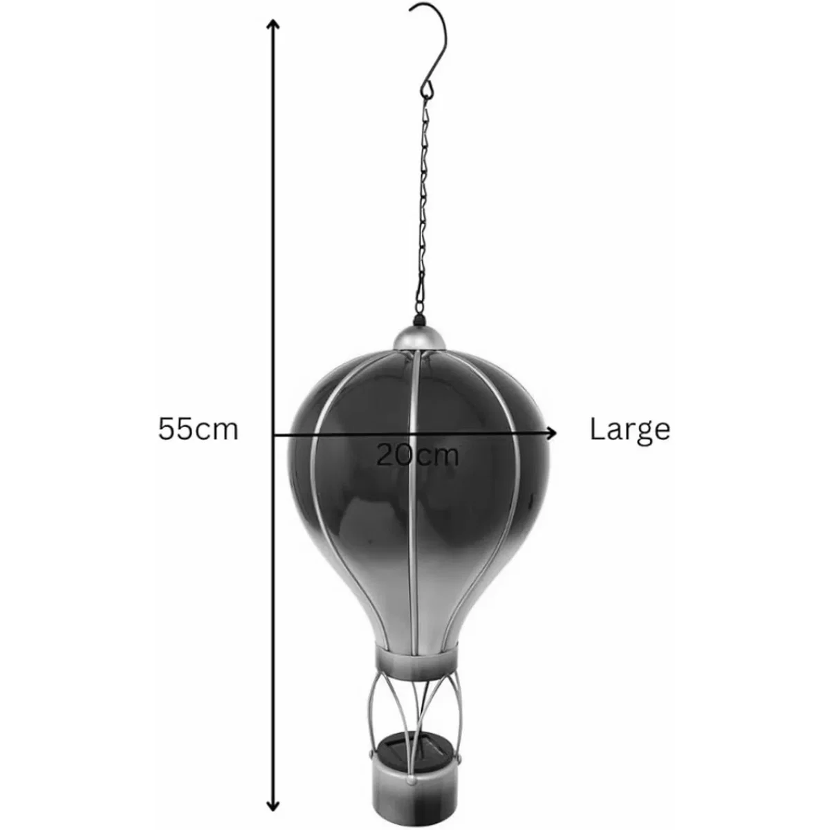Aurora Solar Hot Air Balloon Outdoor Hanging LED Light for Garden Patio - Blue – image 4