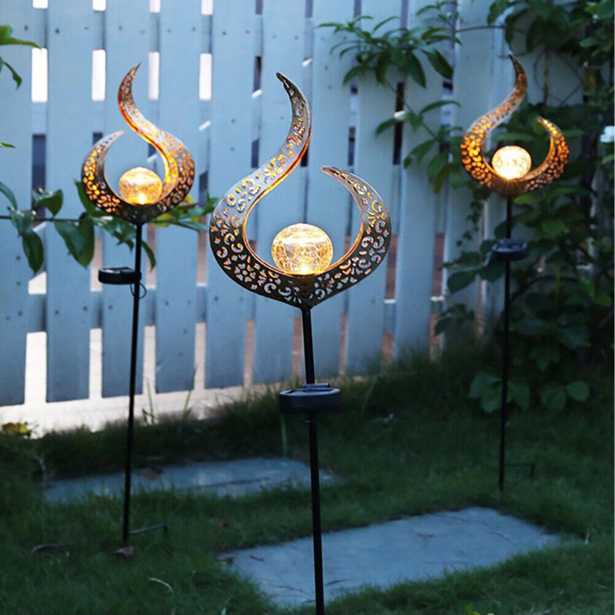 Solar Powered Flame Stake Light Garden  - Bronze – image 2