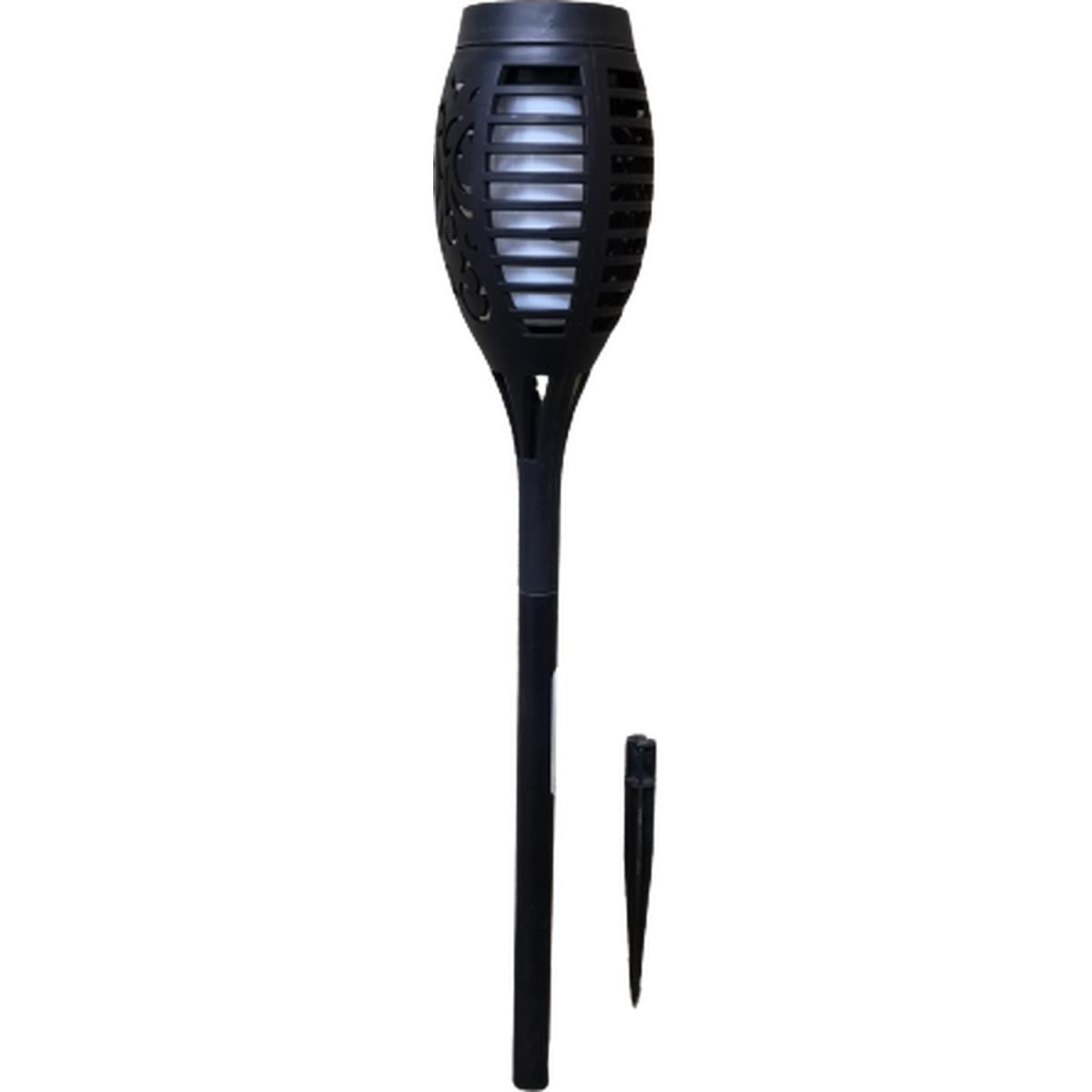Decorative Flickering Flame Solar Garden Path Light - Black – image 2