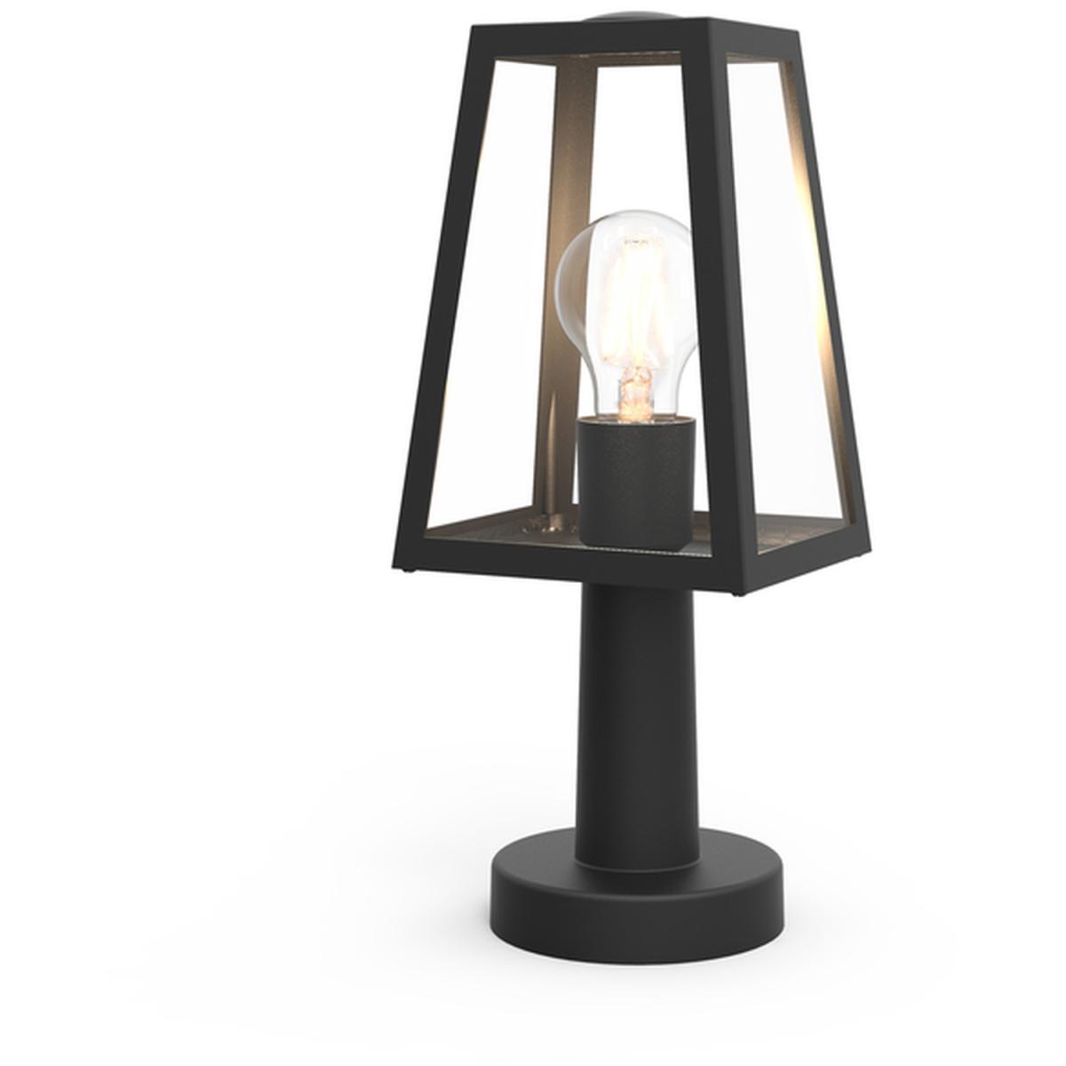 CGC LOUIE Black Modern Outdoor Lantern Short Post Light - Black – image 4
