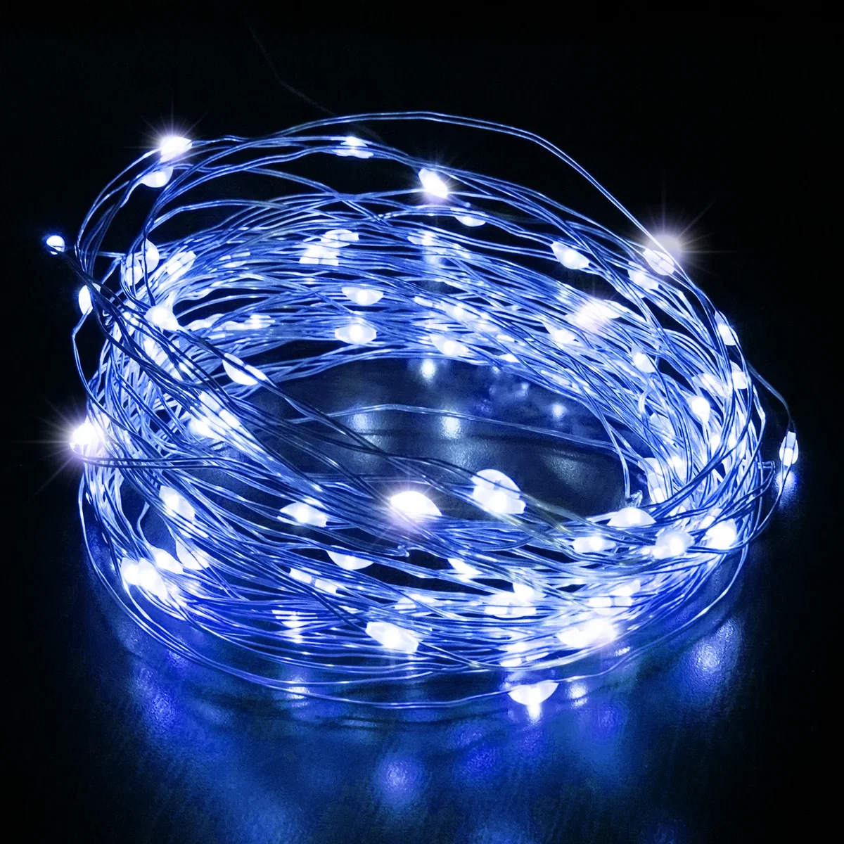 Keplin LED Battery Fairy Lights - Pack of 4, 50 LEDs, 5m Copper Wire - Cool White / Copper, LED – image 8
