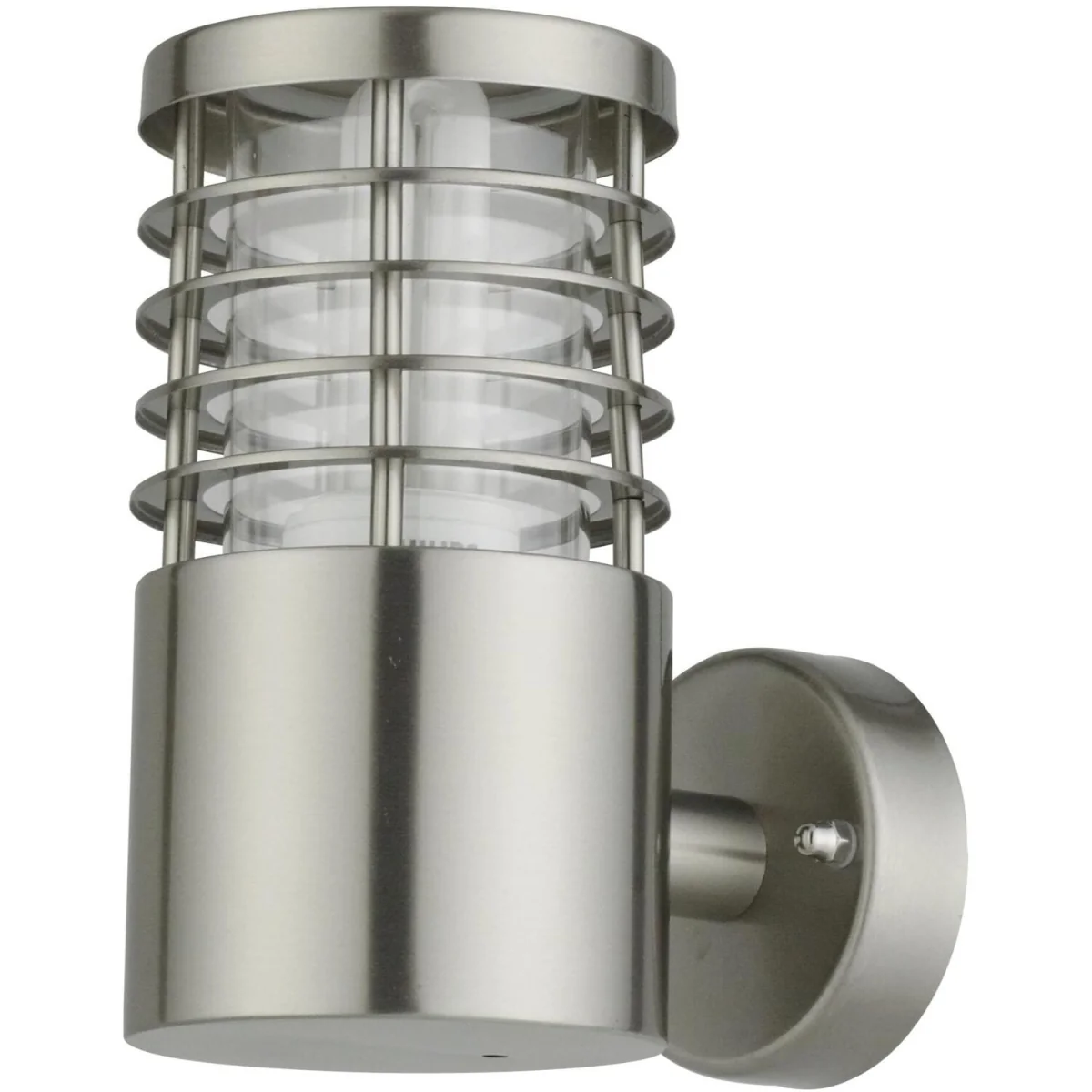 Bloom Brushed Stainless Steel Outdoor Wall Light - Stainless Steel & Clear – image 2