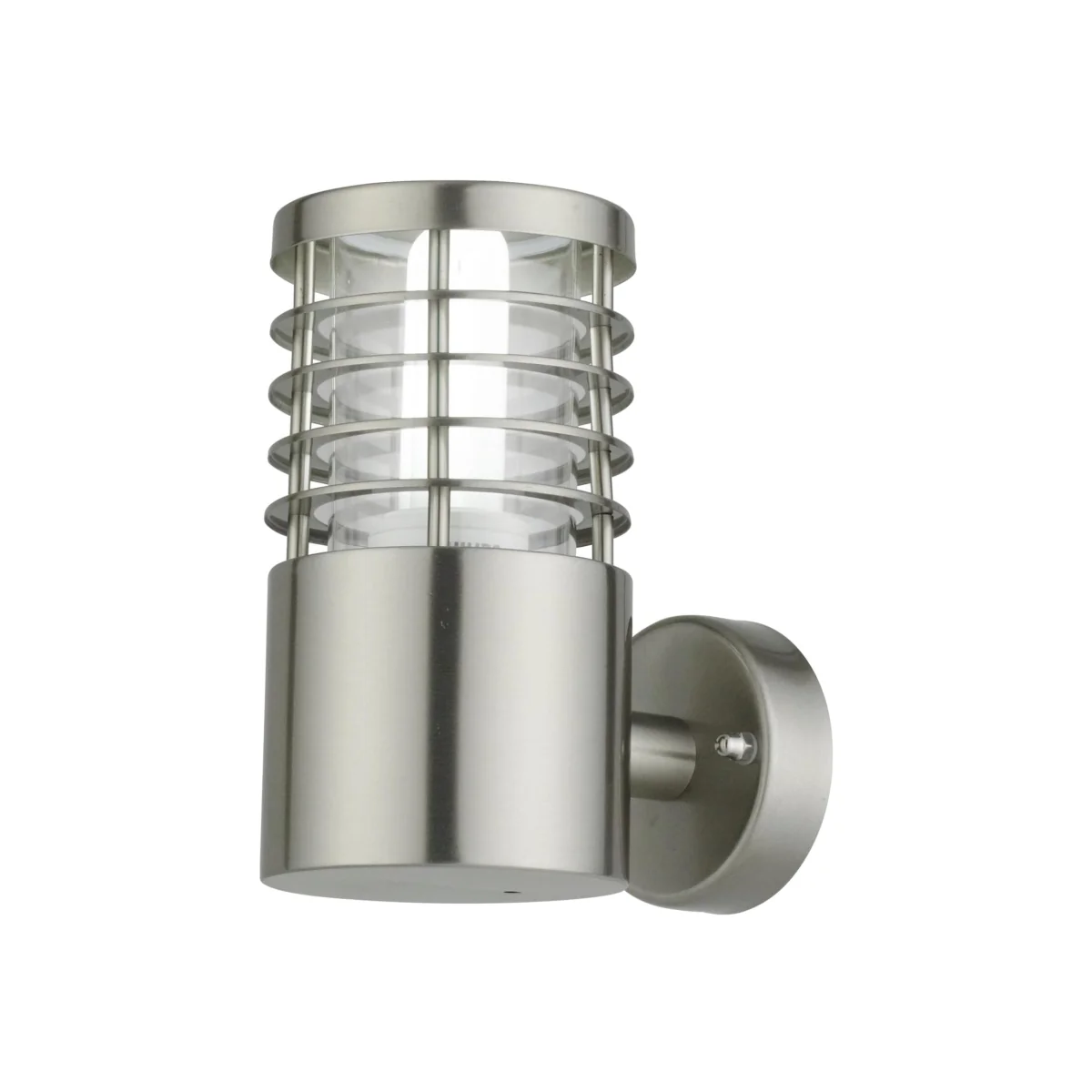 Bloom Brushed Stainless Steel Outdoor Wall Light - Stainless Steel & Clear – image 1