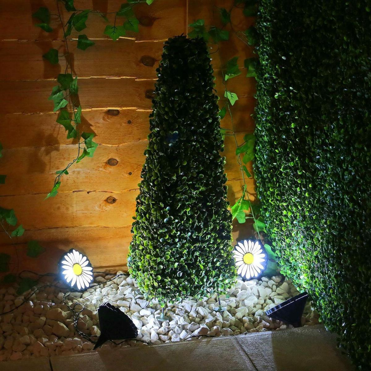 4 Pack Daisy Solar Stake Lights  - White – image 4