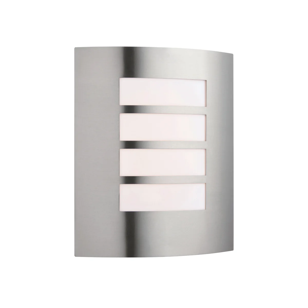 Blanch Stainless Steel Outdoor Flush Wall Light - Stainless Steel & White – image 1