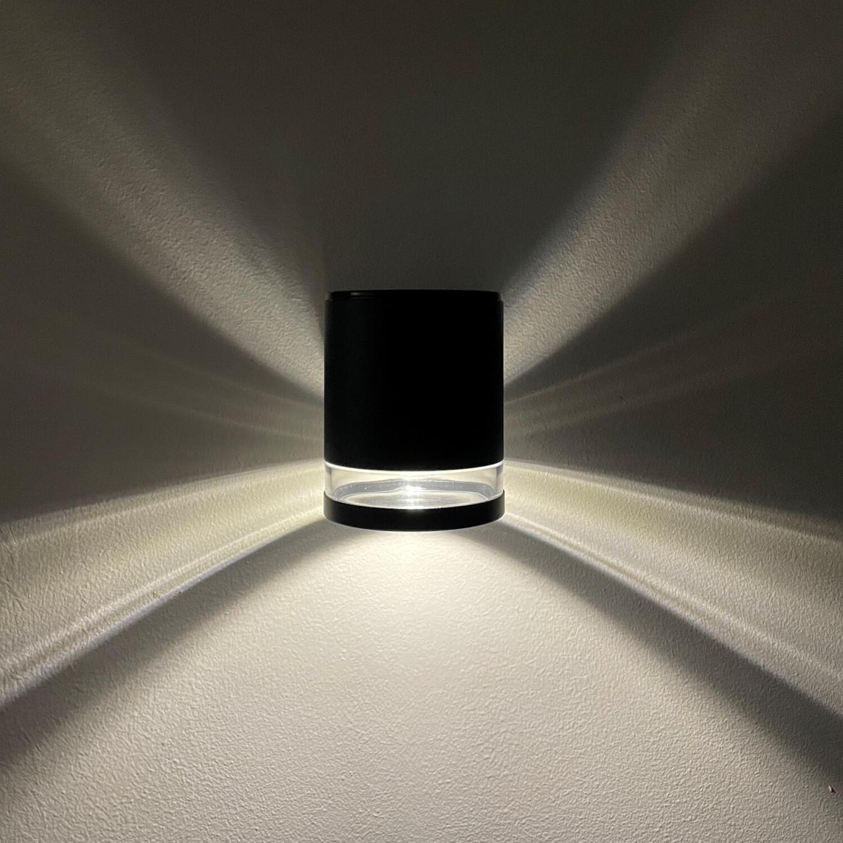CGC BEX Black Modern Solar Outdoor Wall Lantern Light - Black – image 5