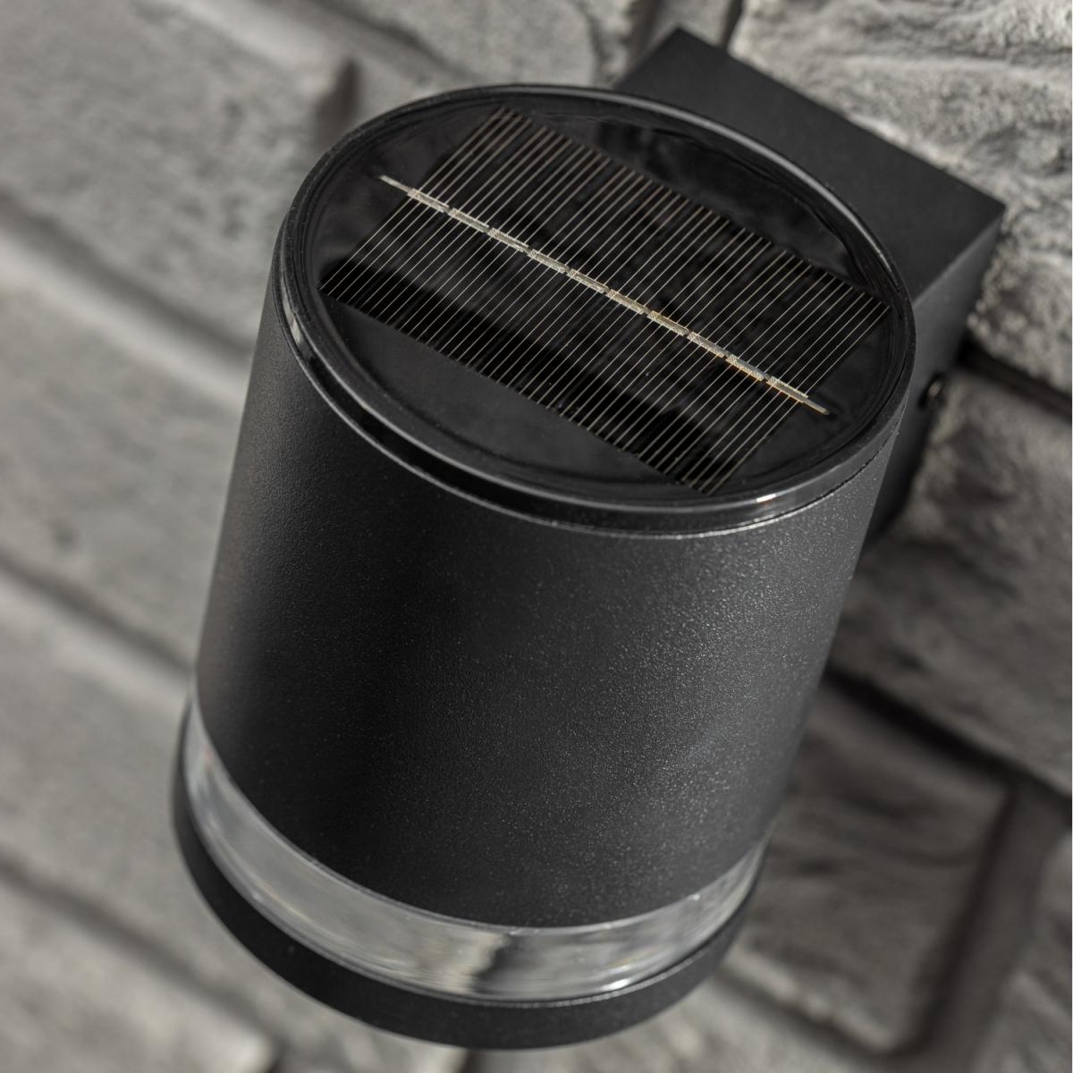 CGC BEX Black Modern Solar Outdoor Wall Lantern Light - Black – image 7