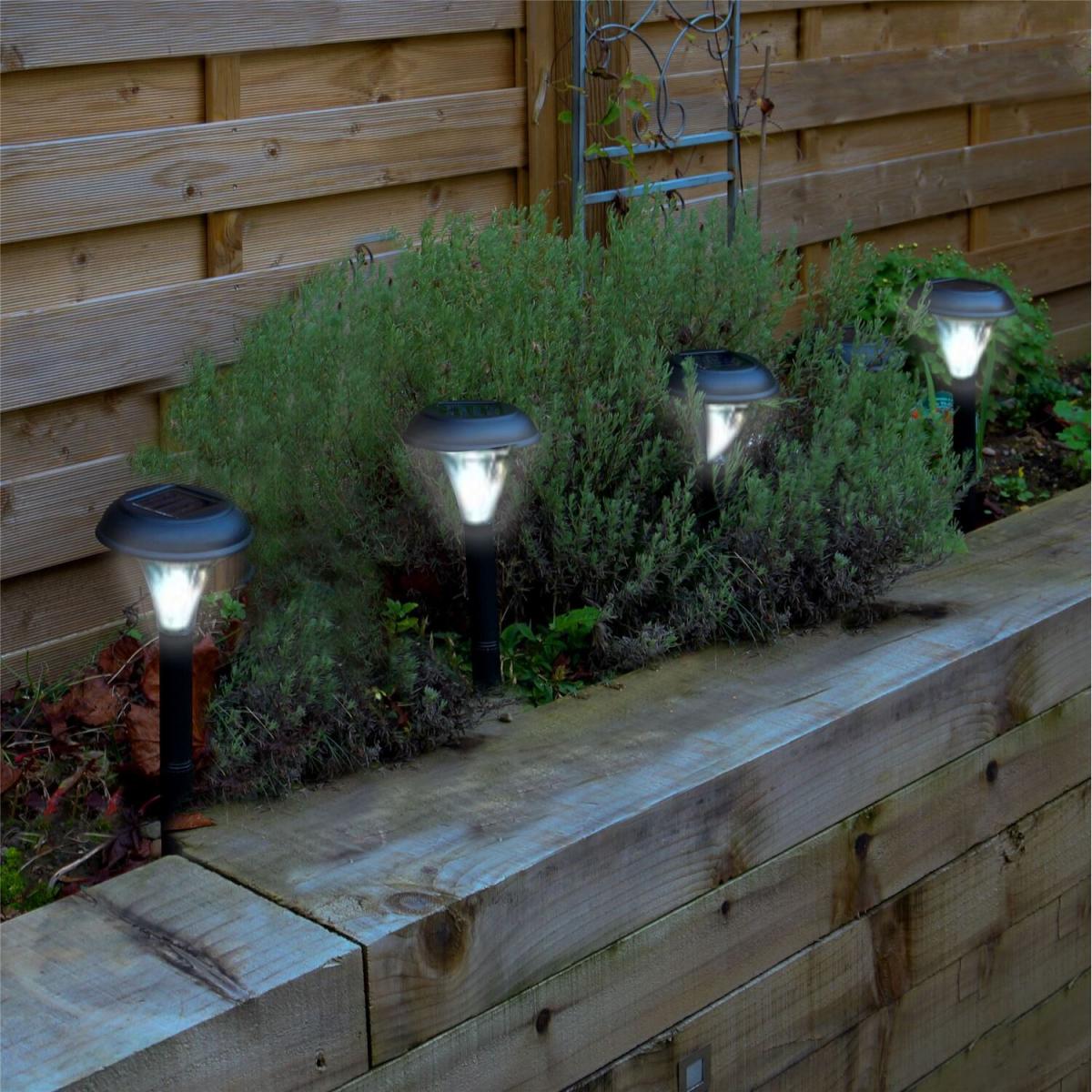 Set of 10 - Solar Garden Lights - Black – image 2