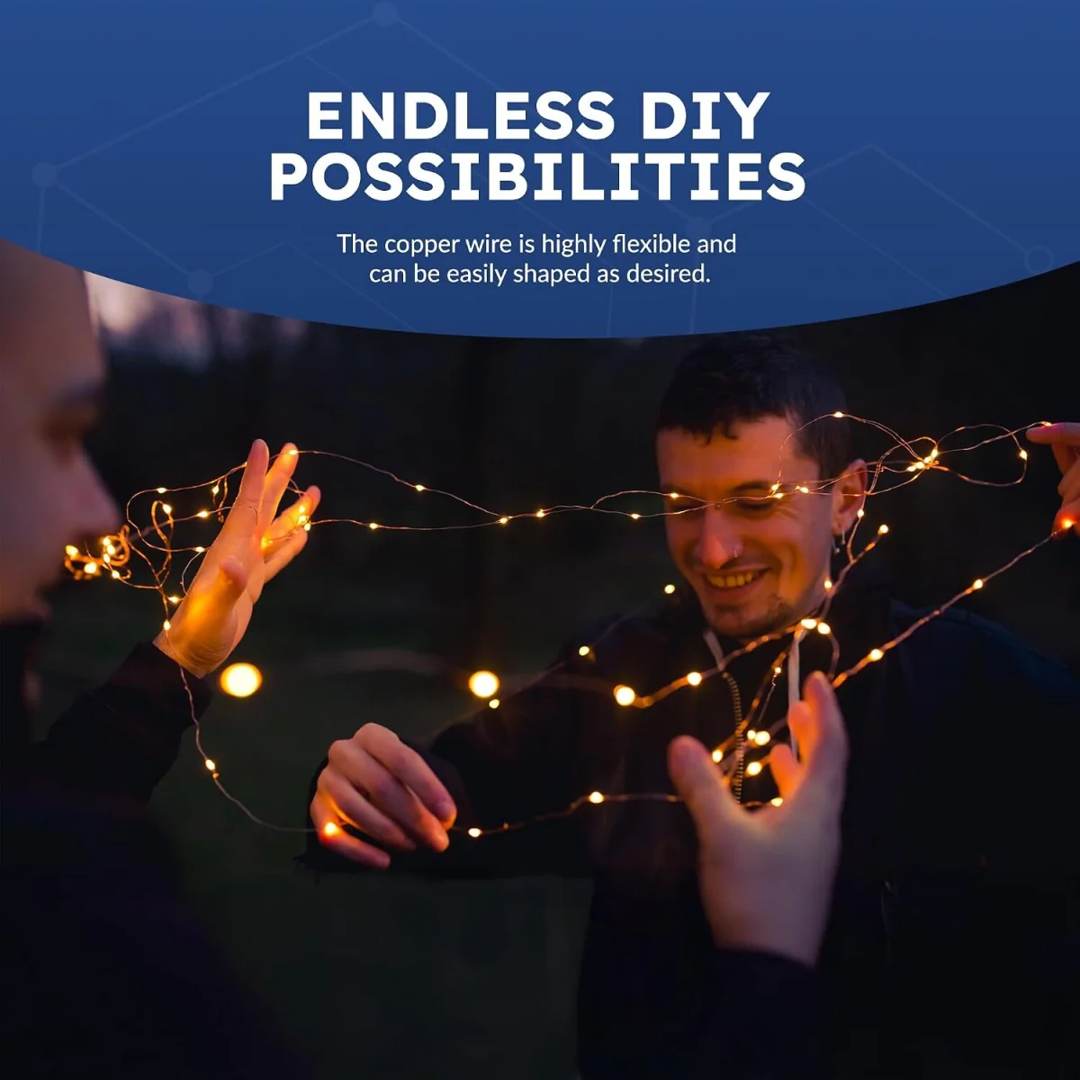 Keplin LED Fairy Lights, Pack of 2, 2 x 50 LED, 5m Copper Wire - Warm White – image 4