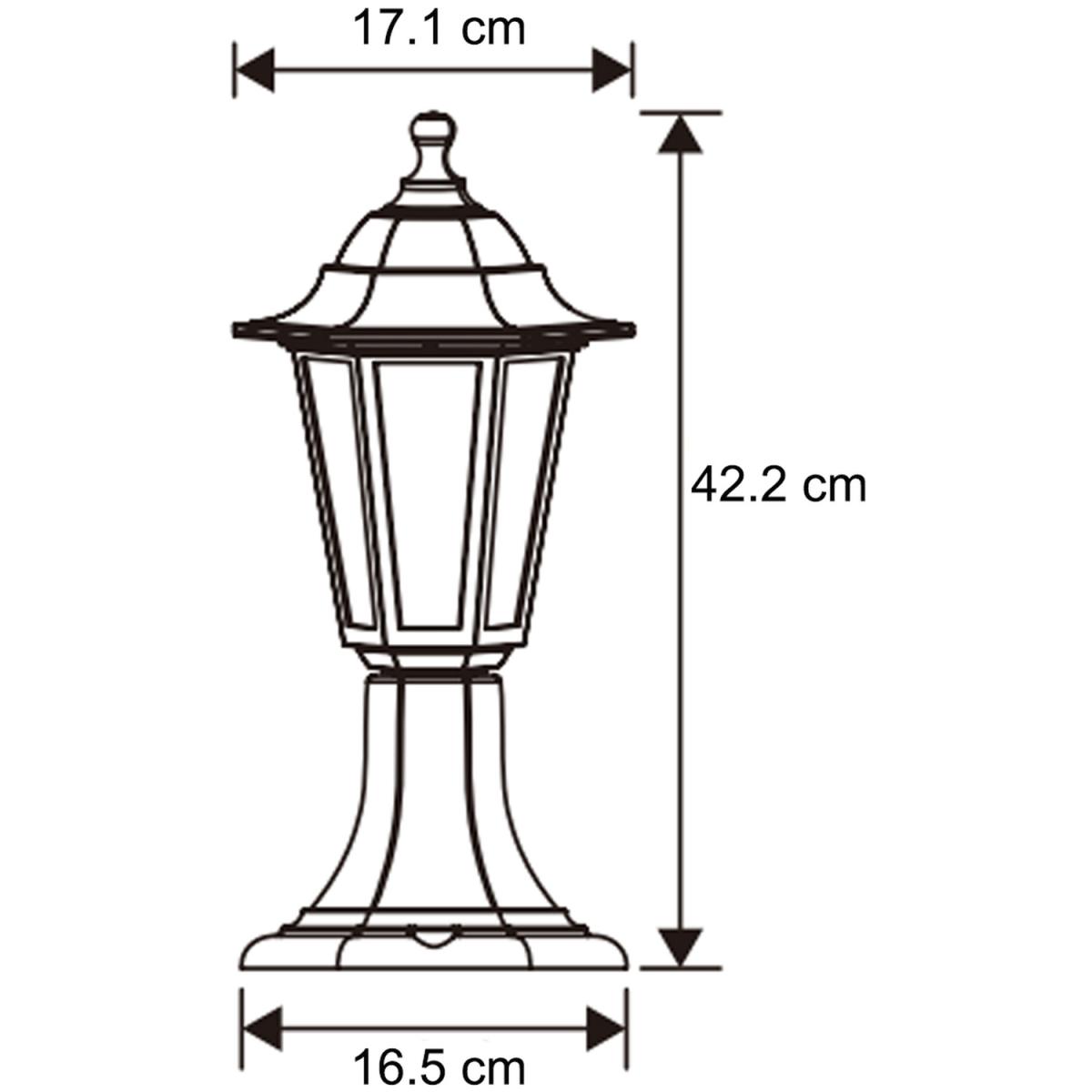 CGC YASMIN Black Outdoor Traditional Lantern Style Medium Post Light - black – image 3