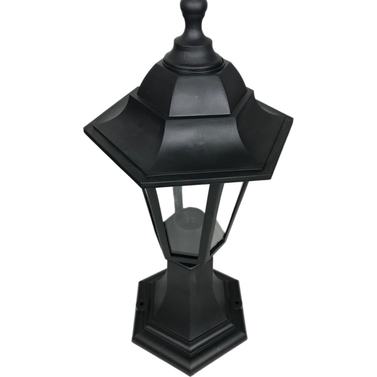 CGC YASMIN Black Outdoor Traditional Lantern Style Medium Post Light - black – image 4