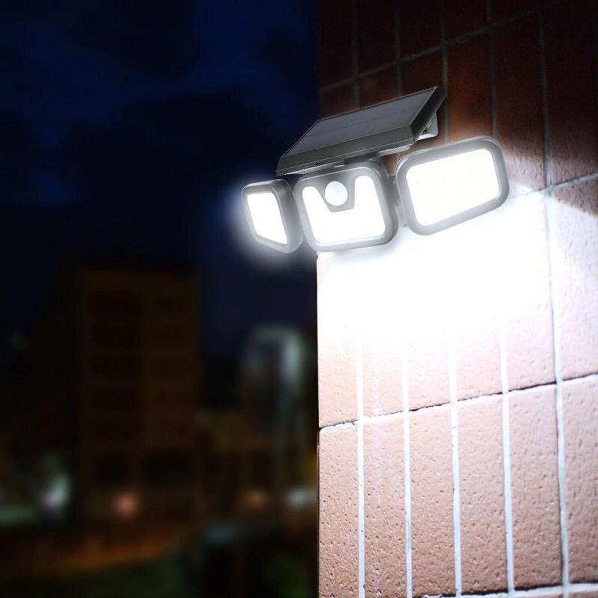 74 LED Solar Powered Outdoor Sensor Light - Black – image 4
